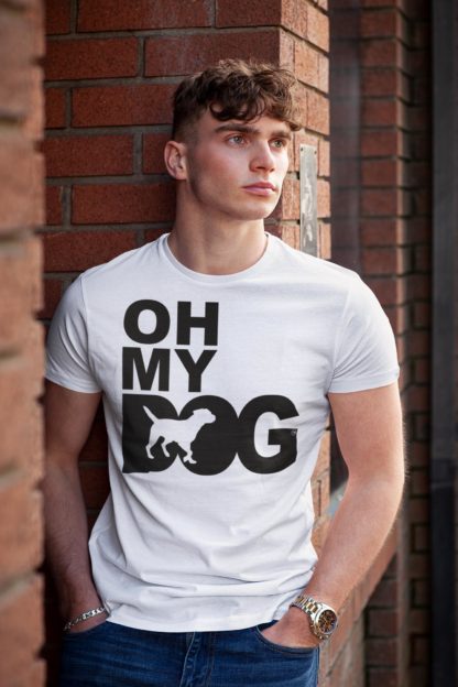 Oh My Dog! Border Terrier Owner Clothing Gift Printed Heavyweight Organic Cotton T-shirt Gift From The House Of Dog. - Image 9