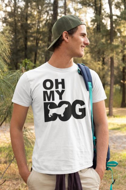 Oh My Dog! Basset Hound Owner Clothing Gift Printed Heavyweight Organic Cotton T-shirt Gift From The House Of Dog. - Image 3