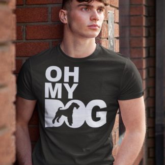 Oh My Dog Airedale Terrier Owner Clothing Gift Printed Heavyweight Organic Cotton T-shirt Gift From The House Of Dog.