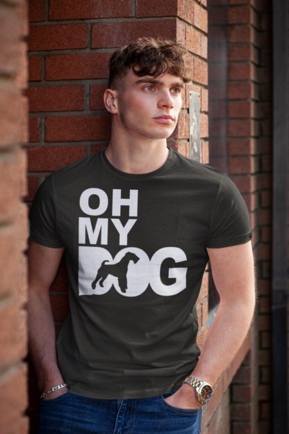 Oh My Dog Airedale Terrier Owner Clothing Gift Printed Heavyweight Organic Cotton T-shirt Gift From The House Of Dog.