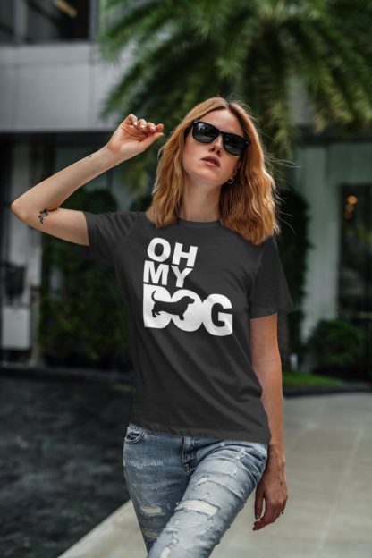 Oh My Dog! Basset Hound Owner Clothing Gift Printed Heavyweight Organic Cotton T-shirt Gift From The House Of Dog. - Image 7
