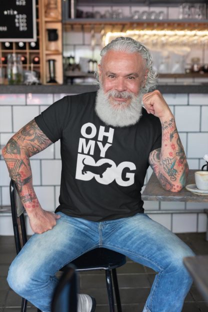 Oh My Dog! Basset Hound Owner Clothing Gift Printed Heavyweight Organic Cotton T-shirt Gift From The House Of Dog. - Image 8