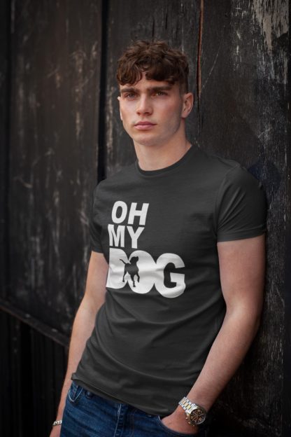 Oh My Dog. Staffordshire Staffy Bull Terrier Owner Clothing Gifts. Printed Heavyweight Organic Cotton T-Shirt  from The House Of Dog. - Image 3