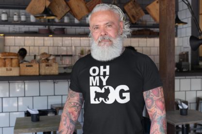 Oh My Dog. Yorkshire Terrier Yorkie Owner Clothing Gifts. Printed Heavyweight Organic Cotton T-Shirt  from The House Of Dog. - Image 4