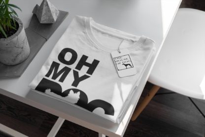 Oh My Dog. Yorkshire Terrier Yorkie Owner Clothing Gifts. Printed Heavyweight Organic Cotton T-Shirt  from The House Of Dog. - Image 5
