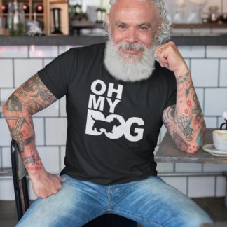Oh My Dog. Scottish Scottie Terrier Owner Clothing Gifts. Printed Heavyweight Organic Cotton T-Shirt  from The House Of Dog.