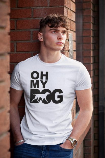 Oh My Dog! Rhodesian Ridgeback Owner Clothing Gifts. Printed Heavyweight Organic Cotton T-Shirt  from The House Of Dog. - Image 2