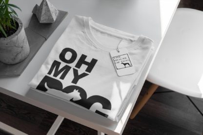 Oh My Dog. Scottish Scottie Terrier Owner Clothing Gifts. Printed Heavyweight Organic Cotton T-Shirt  from The House Of Dog. - Image 2