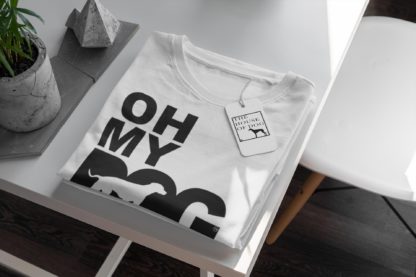 Oh My Dog! Rhodesian Ridgeback Owner Clothing Gifts. Printed Heavyweight Organic Cotton T-Shirt  from The House Of Dog. - Image 4