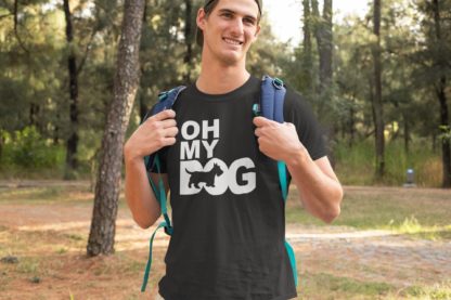 Oh My Dog. Scottish Scottie Terrier Owner Clothing Gifts. Printed Heavyweight Organic Cotton T-Shirt  from The House Of Dog. - Image 6