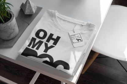Oh My Dog! Whippet Italian Greyhound Owner Clothing Gifts. Printed Heavyweight Organic Cotton T-Shirt  from The House Of Dog. - Image 9