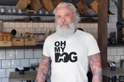 Oh My Dog! Irish Terrier Owner Clothing Gifts. Printed Heavyweight Organic Cotton T-Shirt  from The House Of Dog.