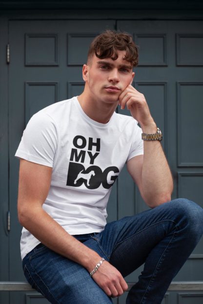 Oh My Dog! Irish Terrier Owner Clothing Gifts. Printed Heavyweight Organic Cotton T-Shirt  from The House Of Dog. - Image 7