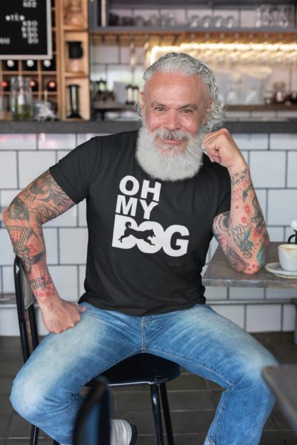 Oh My Dog! Husky Owner Clothing Gifts. Printed Heavyweight Organic Cotton T-Shirt  from The House Of Dog. - Image 5