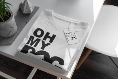 Oh My Dog! Husky Owner Clothing Gifts. Printed Heavyweight Organic Cotton T-Shirt  from The House Of Dog. - Image 6