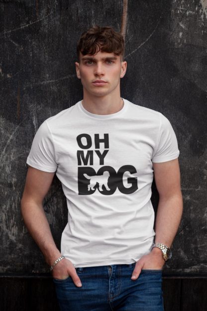 Oh My Dog! Labradoodle Owner Clothing Gifts. Printed Heavyweight Organic Cotton T-Shirt  from The House Of Dog. - Image 3