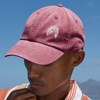 English Springer Spaniel Owner Gift. Distressed Vintage Washed 100% Heavyweight Brushed Cotton Embroidered Low Profile Baseball Cap