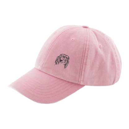 English Springer Spaniel Owner Gift. Distressed Vintage Washed 100% Heavyweight Brushed Cotton Embroidered Low Profile Baseball Cap - Image 6