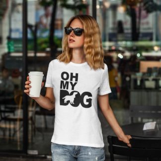 Oh My Dog! Cocker Spaniel Owner Clothing Gift Printed Heavyweight Organic Cotton T-shirt Gift From The House Of Dog.