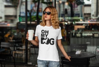 Oh My Dog! Cocker Spaniel Owner Clothing Gift Printed Heavyweight Organic Cotton T-shirt Gift From The House Of Dog.