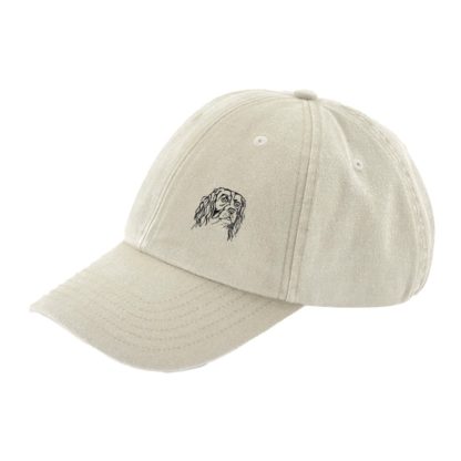 English Springer Spaniel Owner Gift. Distressed Vintage Washed 100% Heavyweight Brushed Cotton Embroidered Low Profile Baseball Cap - Image 9