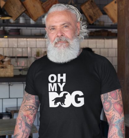 Oh My Dog! Cocker Spaniel Owner Clothing Gift Printed Heavyweight Organic Cotton T-shirt Gift From The House Of Dog. - Image 2