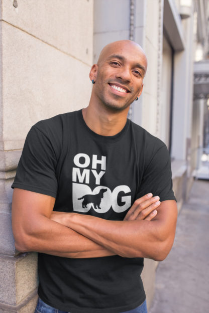 Oh My Dog! Cocker Spaniel Owner Clothing Gift Printed Heavyweight Organic Cotton T-shirt Gift From The House Of Dog. - Image 3