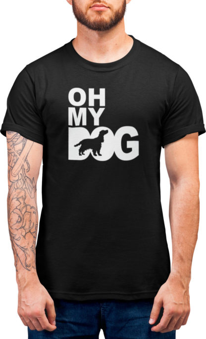 Oh My Dog! Cocker Spaniel Owner Clothing Gift Printed Heavyweight Organic Cotton T-shirt Gift From The House Of Dog. - Image 6