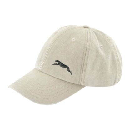 Greyhound, lurcher, sighthound owner gift, vintage heavyweight cotton unstructured 6 panel baseball cap. - Image 3