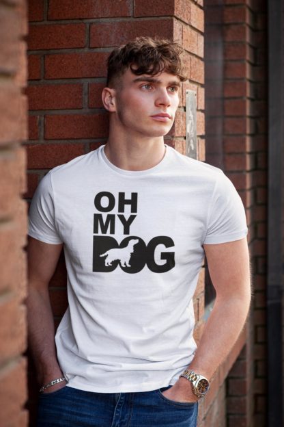 Oh My Dog! Cocker Spaniel Owner Clothing Gift Printed Heavyweight Organic Cotton T-shirt Gift From The House Of Dog. - Image 7