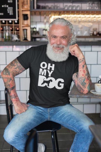Oh my dog! schnauzer owner clothing gifts printed heavyweight organic cotton t-shirt gift from The House Of Dog. - Image 2