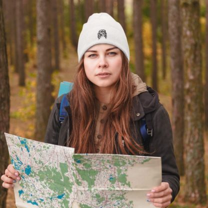English Springer Spaniel Owner Gifts, Unisex Beanie Ski Hat With Embroidered Design From The House Of Dog. - Image 2