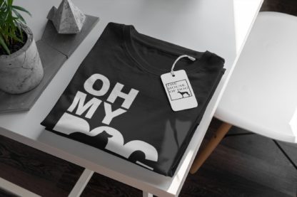 Oh My Dog! Rough Collie Owner Clothing Gift Printed Heavyweight Organic Cotton T-shirt Gift From The House Of Dog. - Image 5