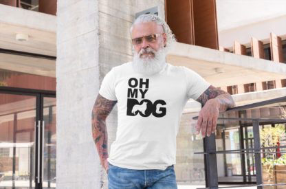 Oh My Dog! Rough Collie Owner Clothing Gift Printed Heavyweight Organic Cotton T-shirt Gift From The House Of Dog. - Image 7