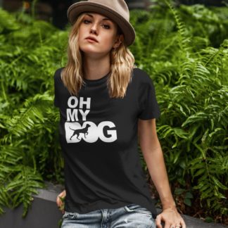 Oh My Dog Hungarian Vizsla Owner Clothing Gift Printed Heavyweight Organic Cotton T-shirt Gift From The House Of Dog.