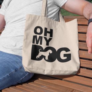 The house of dog schnauzer owner gift: premium cotton tote bag. heavyweight 100% cotton