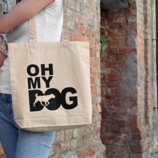 The house of dog rottweiler "rottie' owner gift: premium cotton tote bag. heavyweight 100% cotton