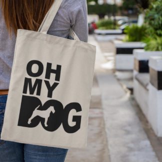 The House Of Dog Irish Terrier Owner Gift: Premium Cotton Tote Bag. Heavyweight 100% Cotton