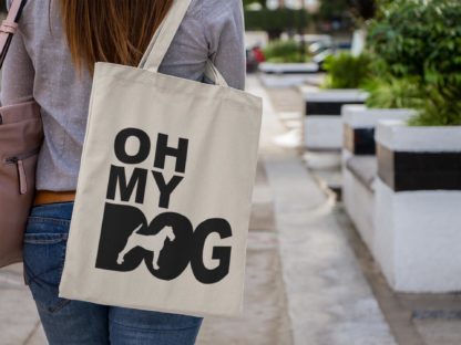 The House Of Dog Irish Terrier Owner Gift: Premium Cotton Tote Bag. Heavyweight 100% Cotton