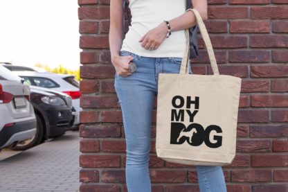 The House Of Dog Irish Terrier Owner Gift: Premium Cotton Tote Bag. Heavyweight 100% Cotton - Image 3