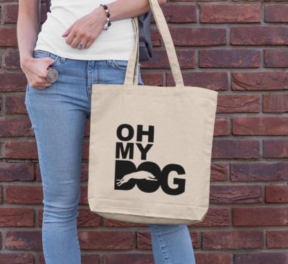 The House Of Dog Scottish Deerhound Owner Gift: Premium Cotton Tote Bag. Heavyweight 100% Cotton