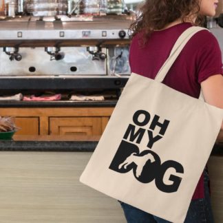 The House Of Dog Airedale Terrier Owner Gift: Premium Cotton Tote Bag. Heavyweight 100% Cotton