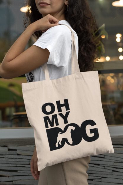 The House Of Dog Airedale Terrier Owner Gift: Premium Cotton Tote Bag. Heavyweight 100% Cotton - Image 2