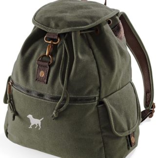 Border Terrier Embroidered Vintage Retro Style Canvas Back Pack. A Unique Product From The House Of Dog.
