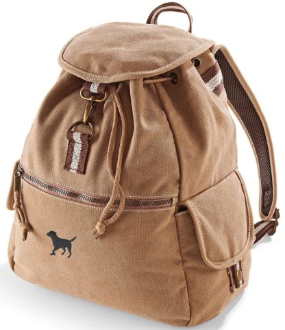 Border Terrier Embroidered Vintage Retro Style Canvas Back Pack. A Unique Product From The House Of Dog. - Image 5