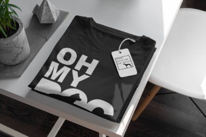 Oh my dog! border collie owner clothing gifts printed heavyweight organic cotton t-shirt gift from the house of dog. - Image 6