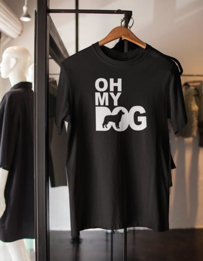 Oh my dog! border collie owner clothing gifts printed heavyweight organic cotton t-shirt gift from the house of dog. - Image 7
