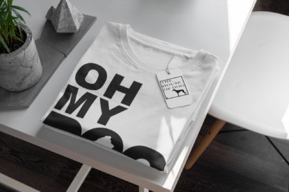 Oh my dog! border collie owner clothing gifts printed heavyweight organic cotton t-shirt gift from the house of dog. - Image 8