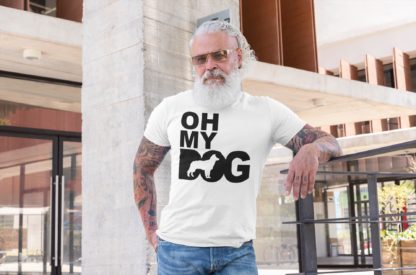 Oh my dog! border collie owner clothing gifts printed heavyweight organic cotton t-shirt gift from the house of dog. - Image 9