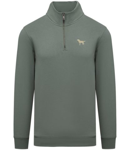 Golden Yellow Labrador Retriever Gifts Embroidered Unisex Eco-Friendly 1/4 Zip High Neck Heavyweight Sweatshirt From The House Of Dog. - Image 6
